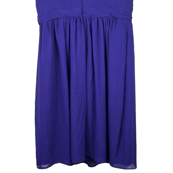 DAVID'S BRIDAL CHIFFON/POLY SHORT BRIDESMAID PARTY DRESS - Picture 7 of 9